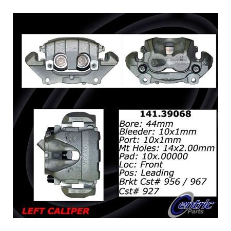 Centric Semi-Loaded Brake Caliper, Parts, 141.39068 141.39068